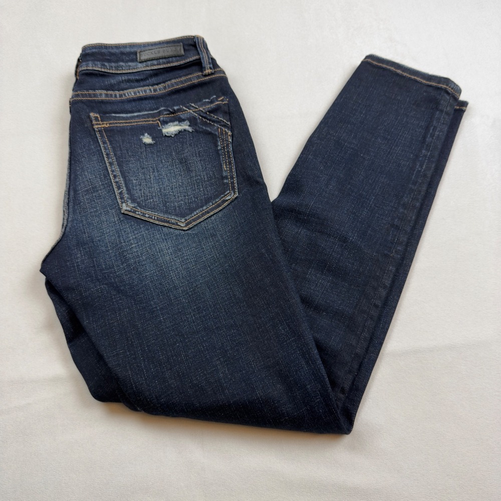 Buckle Black Fit No. 53 Ankle Skinny Jeans Distressed Dark Wash 25 BBW5911A